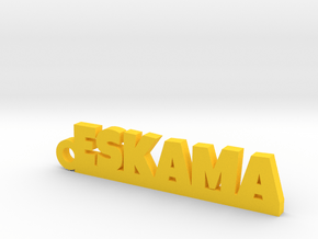 ESKAMA_keychain_Lucky in Polished and Bronzed Black Steel
