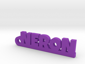 NERON_keychain_Lucky in Purple Processed Versatile Plastic