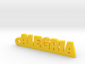 ALEGRIA_keychain_Lucky in Yellow Processed Versatile Plastic