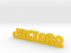 VICTORO_keychain_Lucky in Yellow Processed Versatile Plastic