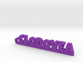 CLODOVEA_keychain_Lucky in Purple Processed Versatile Plastic