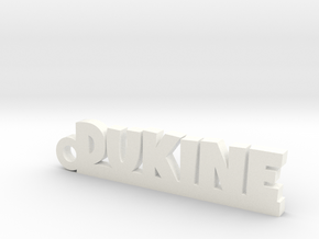 DUKINE_keychain_Lucky in White Processed Versatile Plastic