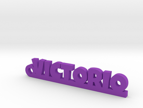 VICTORIO_keychain_Lucky in Purple Processed Versatile Plastic