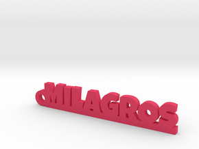 MILAGROS_keychain_Lucky in Fine Detail Polished Silver