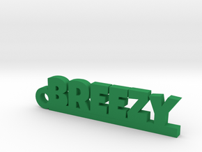 BREEZY_keychain_Lucky in Polished and Bronzed Black Steel