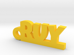 RUY_keychain_Lucky in Yellow Processed Versatile Plastic