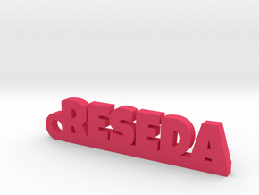 RESEDA_keychain_Lucky in Fine Detail Polished Silver