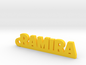 RAMIRA_keychain_Lucky in Rhodium Plated Brass
