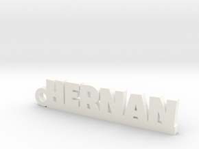 HERNAN_keychain_Lucky in White Processed Versatile Plastic