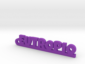 EUTROPIO_keychain_Lucky in Purple Processed Versatile Plastic