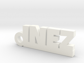 INEZ_keychain_Lucky in White Processed Versatile Plastic