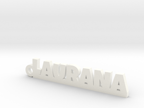 LAURANA_keychain_Lucky in Fine Detail Polished Silver