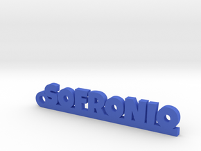 SOFRONIO_keychain_Lucky in Blue Processed Versatile Plastic