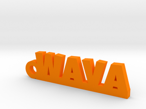 WAVA_keychain_Lucky in Orange Processed Versatile Plastic