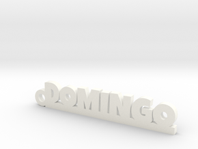 DOMINGO_keychain_Lucky in White Processed Versatile Plastic