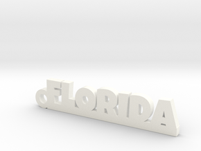 FLORIDA_keychain_Lucky in Fine Detail Polished Silver