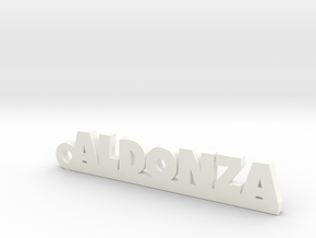 ALDONZA_keychain_Lucky in White Processed Versatile Plastic