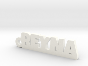 REYNA_keychain_Lucky in Fine Detail Polished Silver