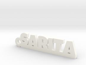 SARITA_keychain_Lucky in Fine Detail Polished Silver