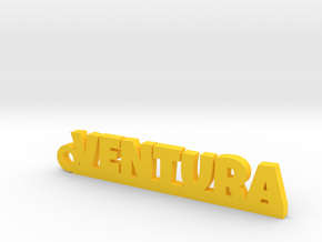 VENTURA_keychain_Lucky in Yellow Processed Versatile Plastic