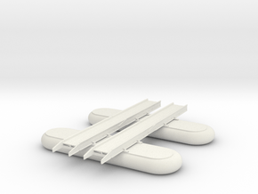 1/87 Scale M2 Pontoon Bridge Section in White Natural Versatile Plastic