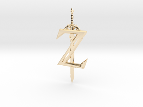 Breath of the Z -- Pendant in 14K Yellow Gold