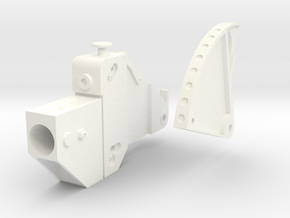 Lunar Module Armrest Brackets in White Processed Versatile Plastic