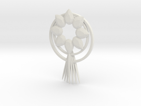 Sun goddess pendant(amaterasu) in White Natural Versatile Plastic