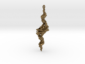 Tricorn Fractal Pendant in Natural Bronze