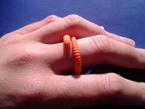 a. "Life of a worm" Part 1 - ring in Orange Processed Versatile Plastic