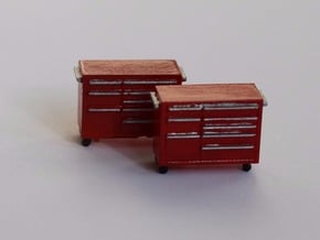 HO Scale 2x Snap-On Toolbox in Gray Fine Detail Plastic