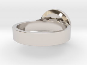 DS inspired ring Size 10.5 in Rhodium Plated Brass