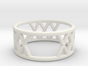 XXX Ring Size-5 in White Natural Versatile Plastic