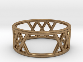 XXX Ring Size-6 in Natural Brass