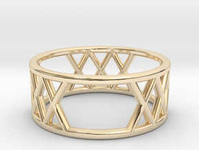 XXX Ring Size-6 in 14k Gold Plated Brass