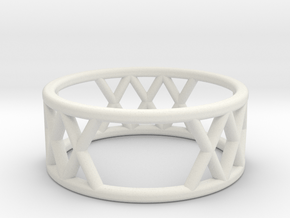 XXX Ring Size-6 in White Natural Versatile Plastic