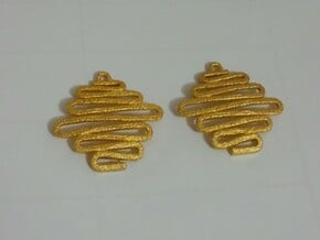 LIAT EARRING  in Polished Gold Steel