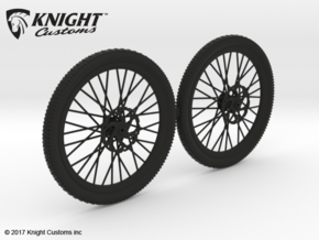 BK10002 MTB DH wheel set 01 in Black Natural Versatile Plastic