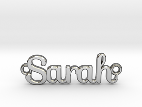 Personalised Name Pendant in Fine Detail Polished Silver
