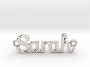 Personalised Name Pendant in Rhodium Plated Brass