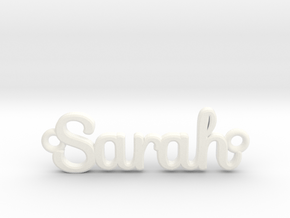 Personalised Name Pendant in White Processed Versatile Plastic