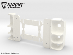 AC10008 SCX10 II XJ CHEROKEE Rear Light Housing in White Processed Versatile Plastic