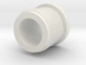 14mmx1 Negative Muzzle Thread Interface in White Natural Versatile Plastic