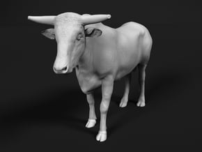 ABBI 1:9 Yearling Bull 2 in White Natural Versatile Plastic