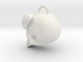 Sucker Punch Babydoll Gun Charms: Cute Skull in White Natural Versatile Plastic