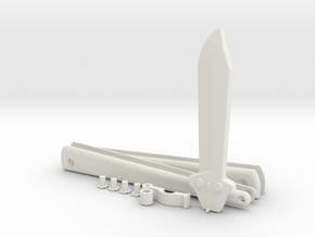 Team Fortress 2 Balisong knife Trainer in White Natural Versatile Plastic