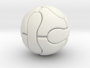 Foosball ball (2.5cm) in White Premium Versatile Plastic