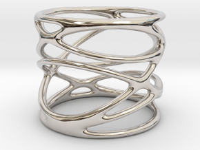 Ring - Mimas Seven in Rhodium Plated Brass