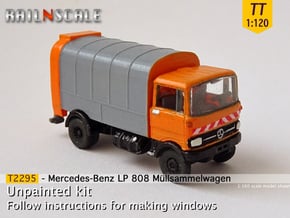 Mercedes-Benz LP 808 Müllsammelwagen (TT 1:120) in Gray Fine Detail Plastic