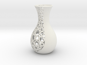 small open patterned vase 1 in White Premium Versatile Plastic